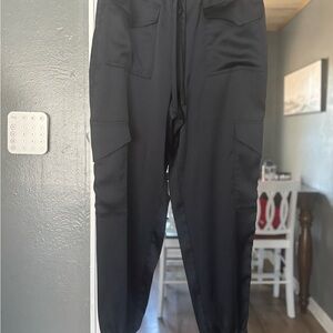 Banana Republic  Women’s Navy Satin Cargo Pants